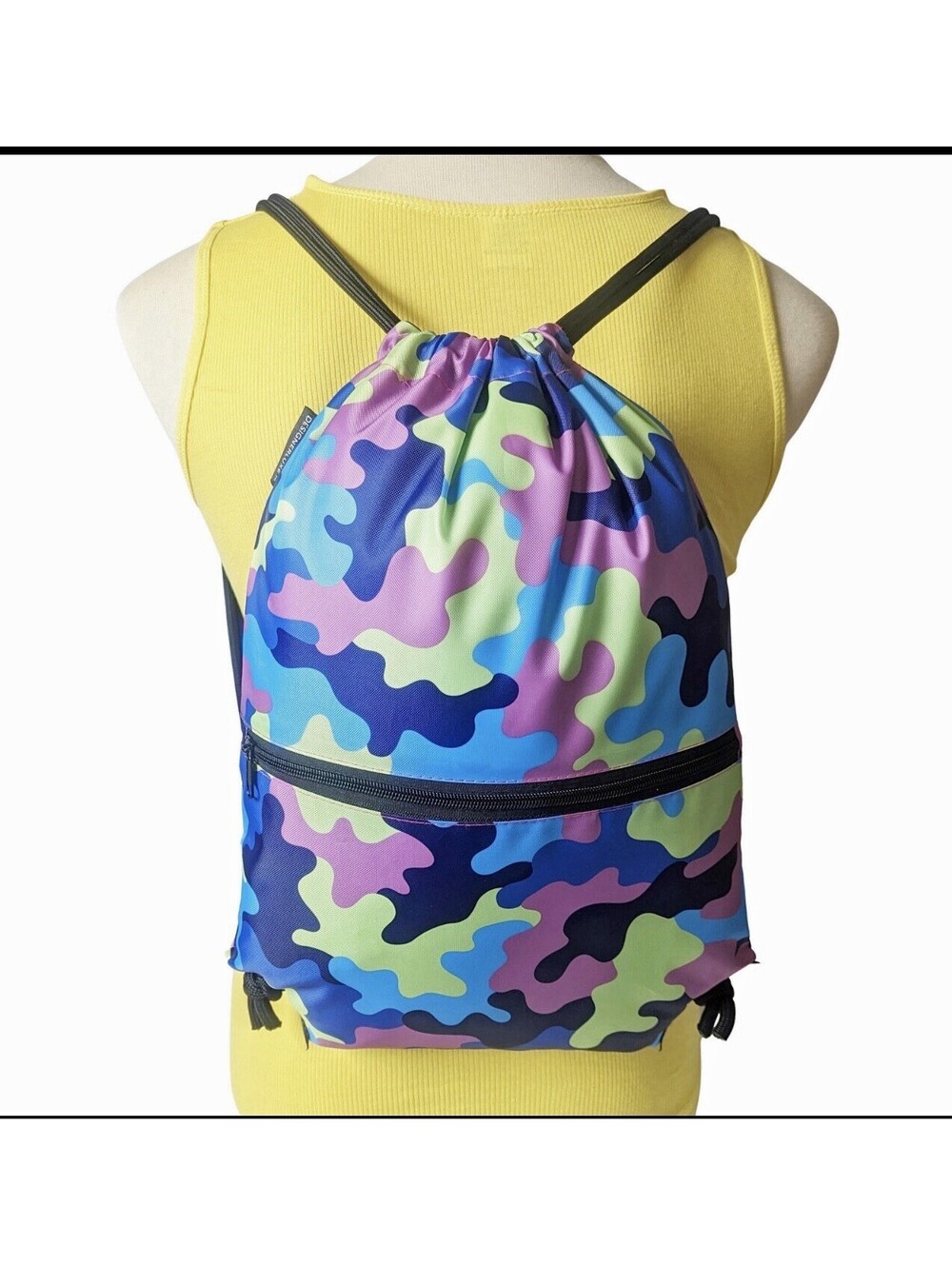 DesignerLUXE Multicolor Camo Drawstring Backpack Lightweight Gym Sport Sack Pack